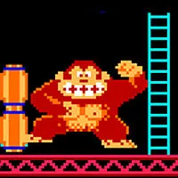 Donkey Kong is a classic arcade game where players control Jumpman (later known as Mario) in a quest to rescue Pauline from the clutches of a giant ape, Donkey Kong. Navigate through a series of treacherous platforms, dodging barrels and fireballs, as you climb ladders and strategize your way to the top. With its challenging gameplay and iconic characters, D